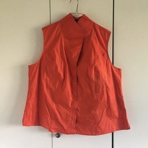 Sleeveless button-up blouse